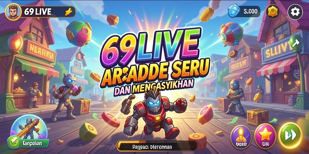Tampilan permainan <strong>69LIVE</strong> yang menakjubkan di layar.