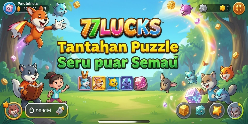 Screenshot gameplay 77LUCKS menampilkan tantangan puzzle yang menarik.