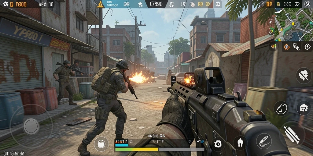 Tangkapan layar gameplay C7890 dalam aksi seru TPS.