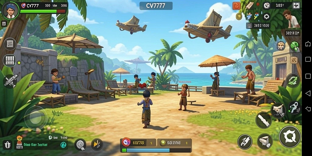 Tampilan gameplay CV777 yang menenangkan dan penuh warna.