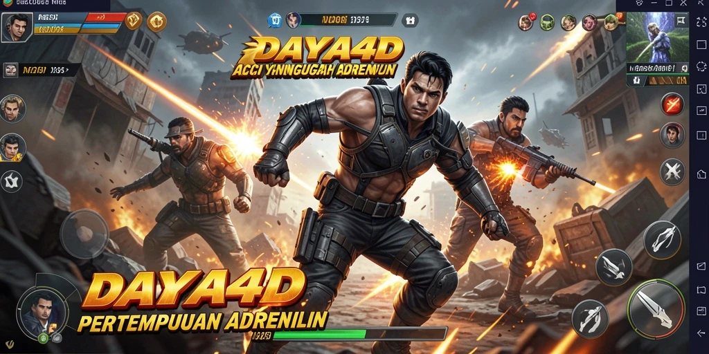 Tampilan gameplay aksi mendebarkan di DAYA4D.