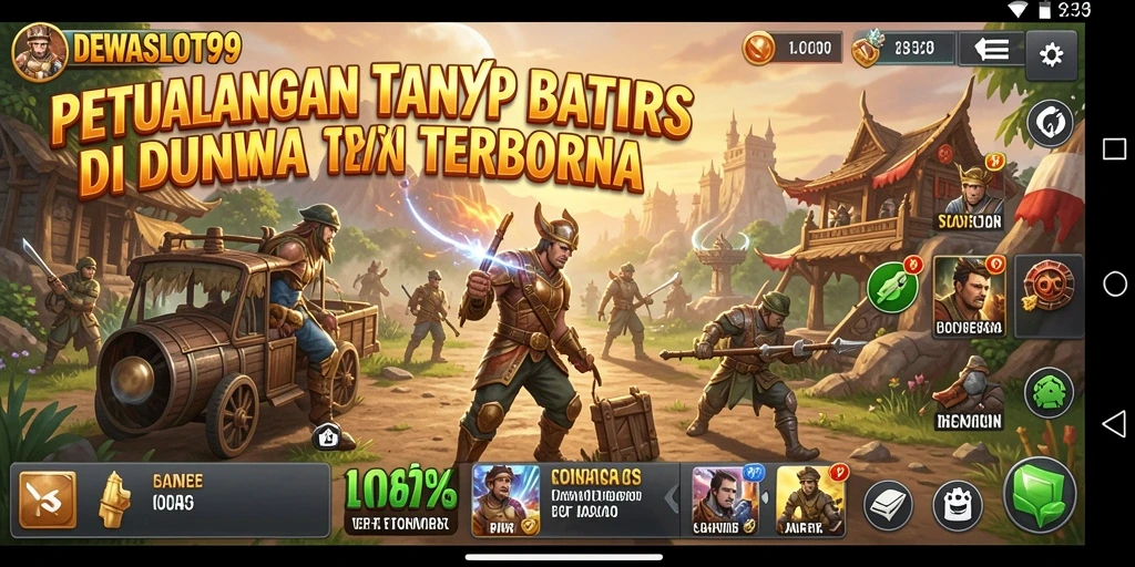 Screenshot gameplay DEWASLOT99 menampilkan eksplorasi dunia yang menakjubkan.