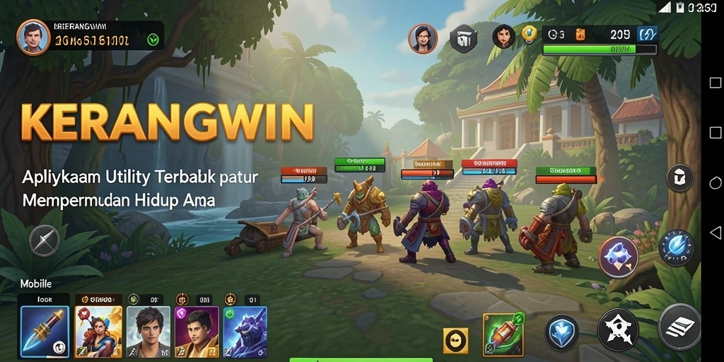 Tampilan screenshot KERANGWIN menampilkan antarmuka aplikasi Utility yang sederhana dan efektif.