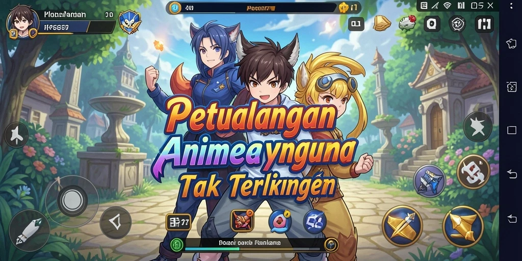 Tampilan gameplay menarik dari PSG77 dengan karakter anime ikonik.