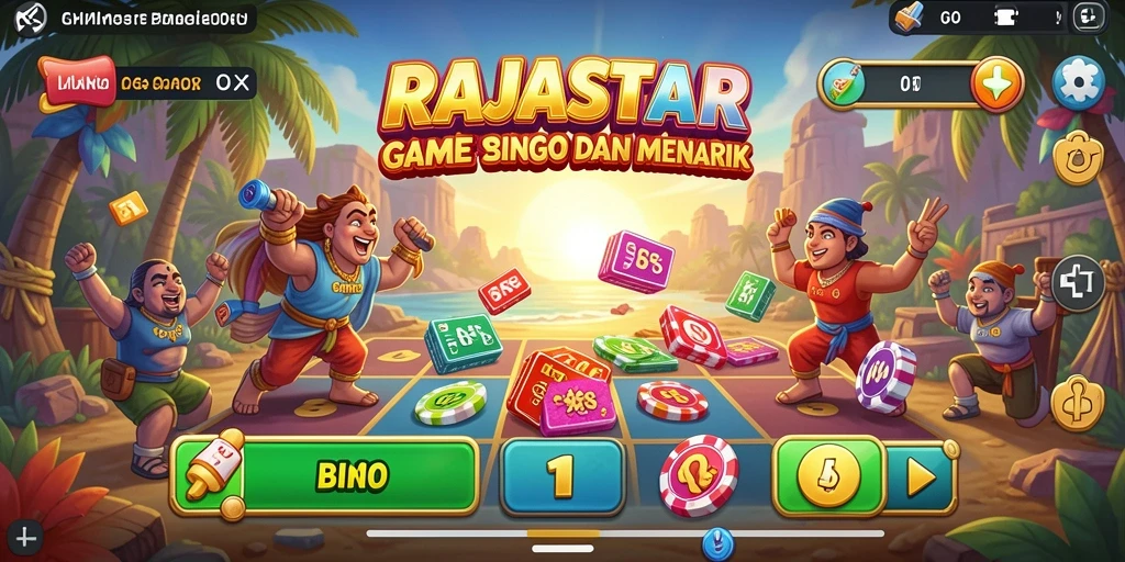Screenshot gameplay RAJASTAR menunjukkan suasana Bingo yang seru.