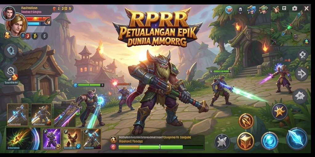 Tampilan gameplay RPRR yang menakjubkan dalam dunia MMORPG.