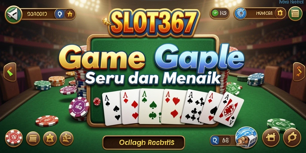 Tangkapan layar permainan Gaple yang menarik dan interaktif.