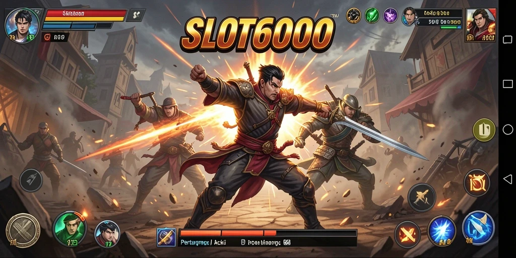 Gameplay intens dan beragam aksi dalam SLOT6000.