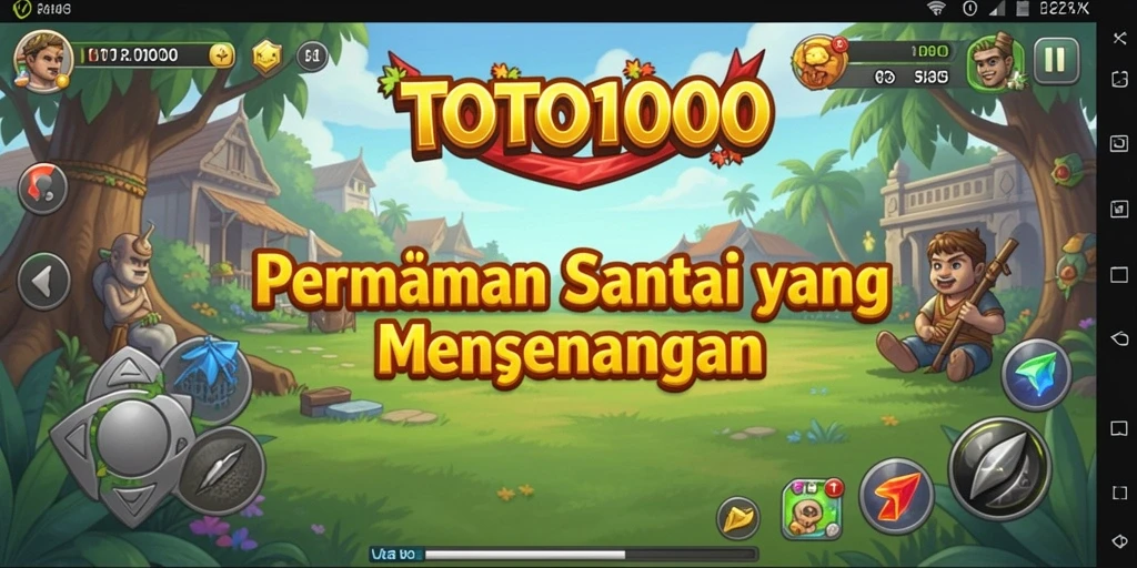 Screenshot gameplay TOTO1000 yang menarik dan ceria.