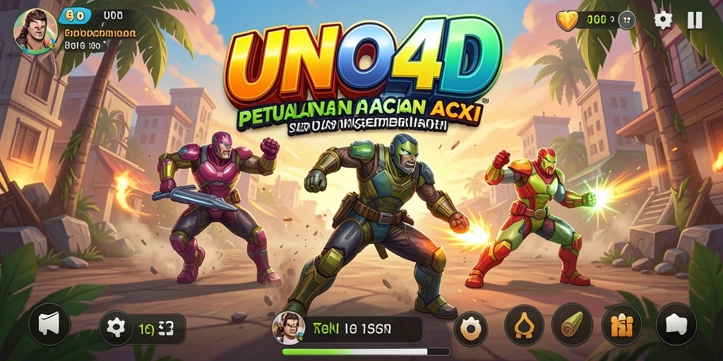Screenshot gameplay aksi dari UNO4D yang penuh ketegangan.