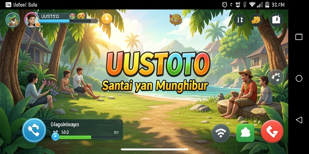 Tampilan utama UUSTOTO yang menghibur dan cerah.