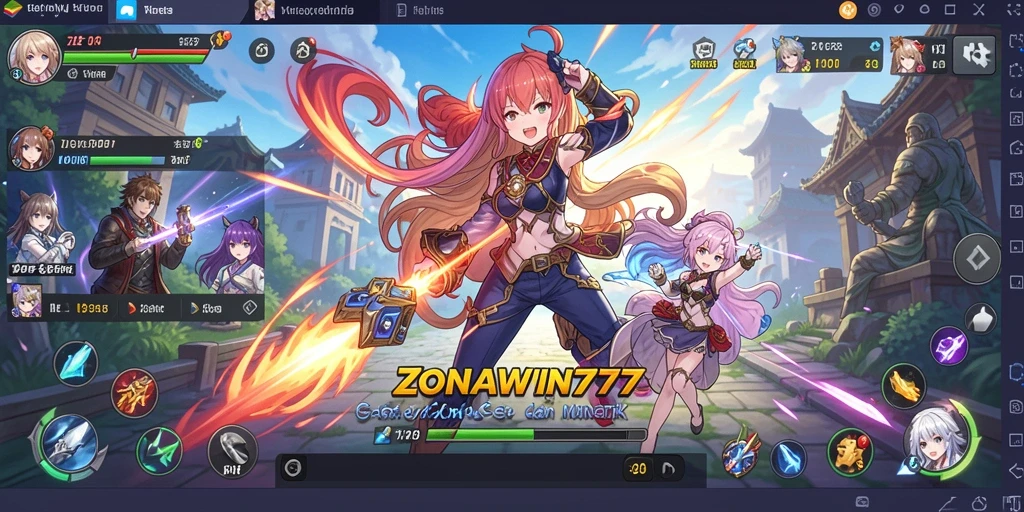 Tampilan gameplay ZONAWIN777 dengan karakter Anime yang mengesankan.