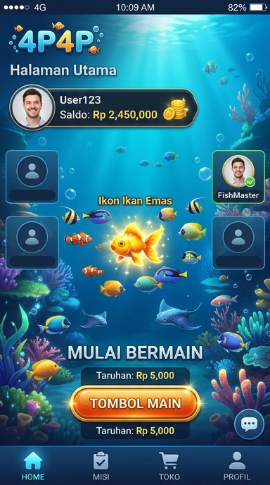 Tampilan antarmuka aplikasi 4p4p yang ramah pengguna.